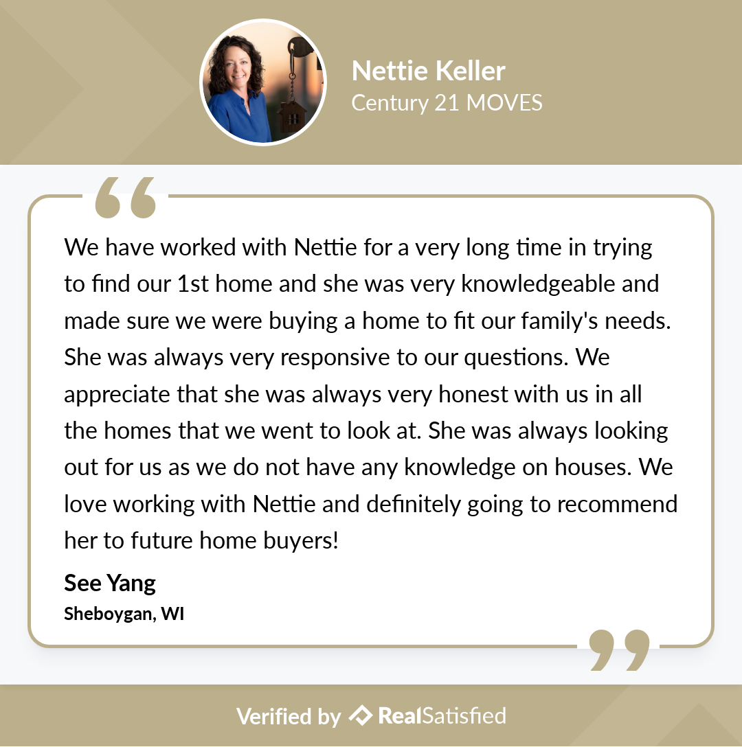 Testimonial Tuesday for Nettie Keller Realtor with Century 21 Moves